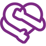 Heart hug icon